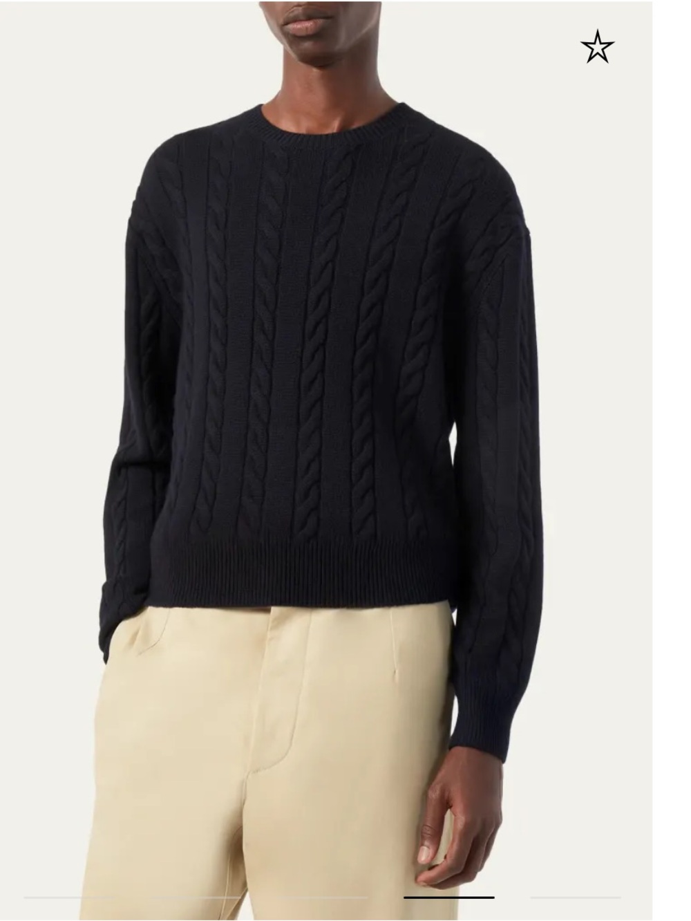 Loro Piana sweater for Neiman Marcus pure cashmere black cable knit M luxury